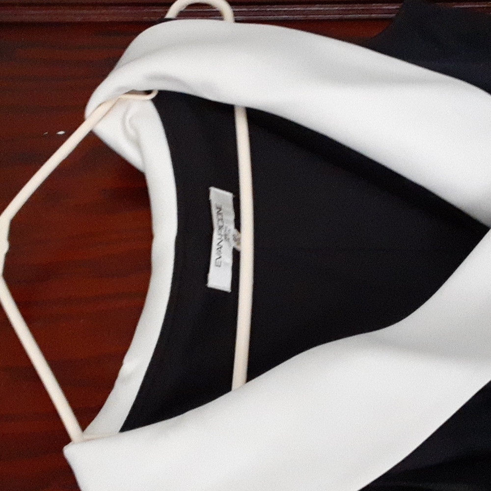 Evan Picone Sz 8 Tuxedo Style Sleeveless Dress Bl… - image 3